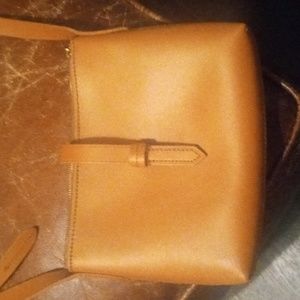 J.Crew Parker Smooth Tan Leather Crossbody Adjustable Strap Bag